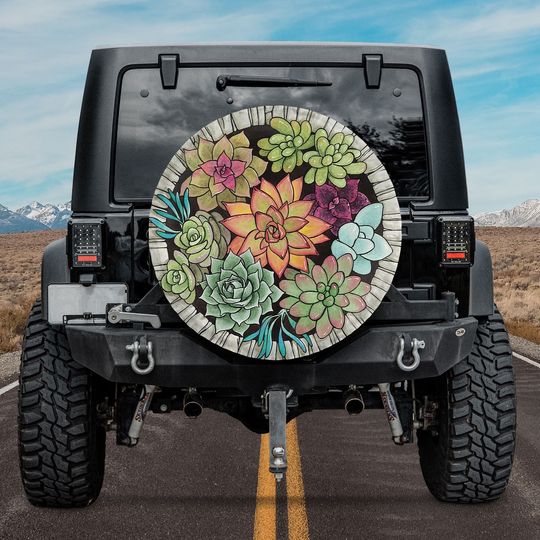 Discover Succulents In A Stone Spare Tire Cover
