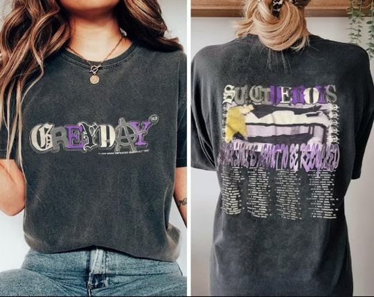 Discover Vintage Grey Day Tour 2023 Double Side T-shirt, Grey Day Concert Shirt