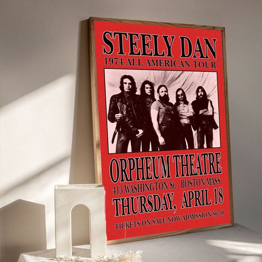 Discover Steely Dan Replica 1974 Concert Poster