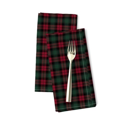Discover Christmas Red Green Plaid Napkins