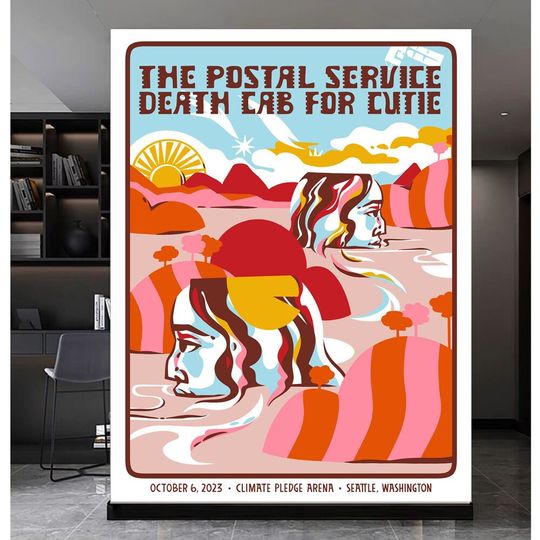 Discover Death cab for cutie Seattle WA show oct 6 2023 art poster