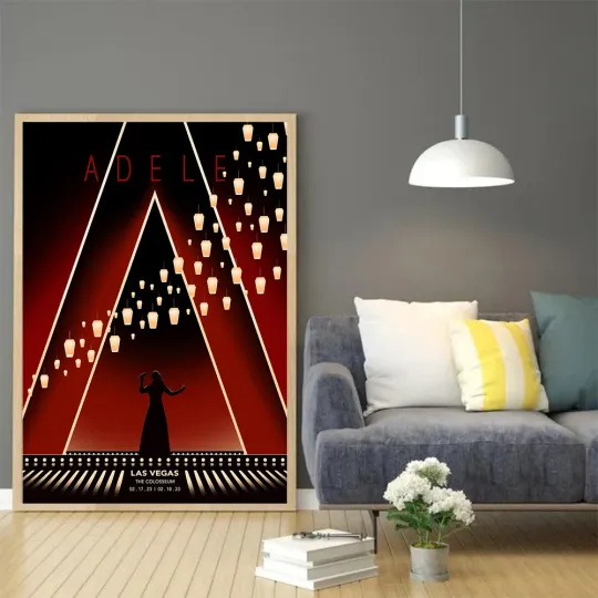 Discover Adele Las Vegas Tour 2023 Poster, Weekends With Adele Tour Poster