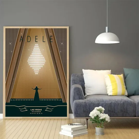Discover Adele Las Vegas Tour 2023 Poster, Weekends With Adele Tour Poster