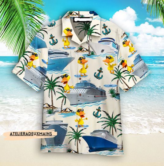 Discover Cruising Ducks Hawaiian Shirt 3D, Cruise Trips Summer Shirt