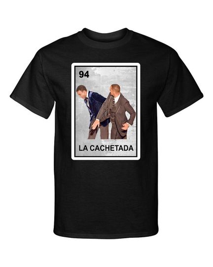 Discover La Cachetada Loteria Will Smith Chris Rocks Funny Bingo Graphic Tee T-Shirt