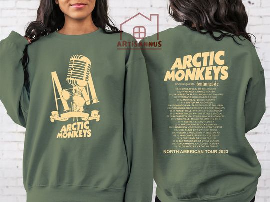 Discover Vintage Arctic Monkeys Band 2 Sided Shirt, Arctic Monkeys 2023 Sweatshirt
