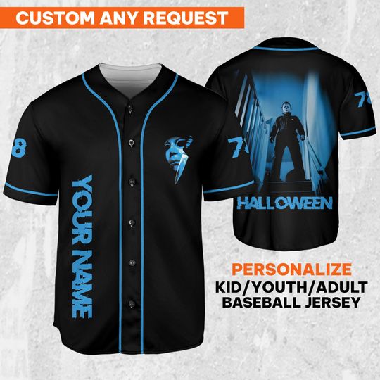 Discover Michael Myers Horror Blue Jersey