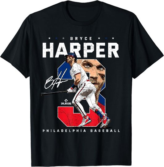 Discover Number Portrait Bryce Harper Philadelphia T-Shirt