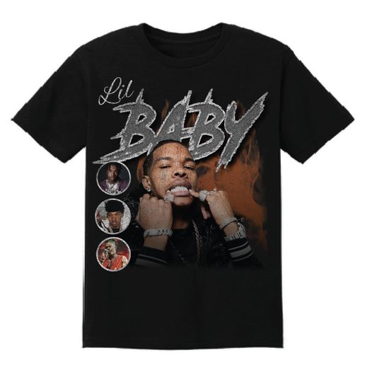Discover Lil Baby 90's Style Vintage Bootleg Tee | Lil Baby Fan Merch