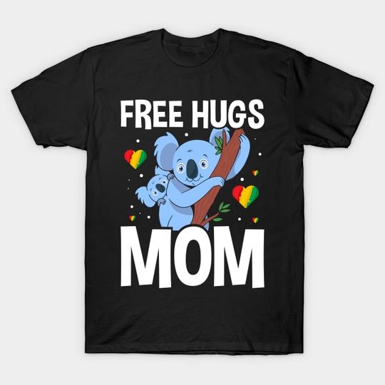 Discover Free Hugs Mom - Funny Womens Koala Lover Mom - Koala Bear Gifts - T-Shirt