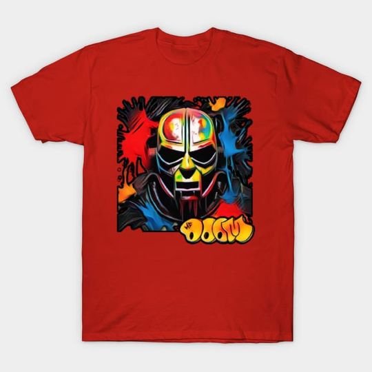 Discover mf Dooom mask : water paint abstract design - Mf Dooom - T-Shirt
