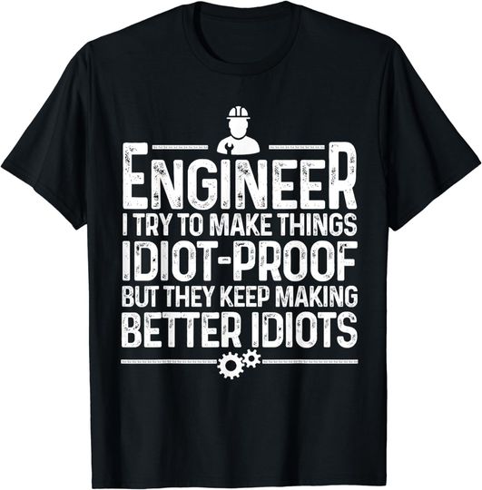 Discover Funny Engineer Gift For Men Women Cool Engineering Mechanic T-Shirt