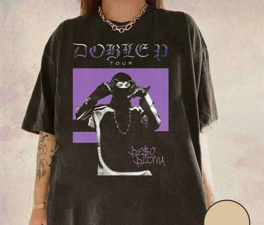 Discover Peso Pluma Tour 2023 Shirt Black Cotton Unisex S-3XL T-Shirt For Fans
