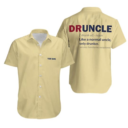Discover Druncle CCOORS Banquet Personalized Button Shirt