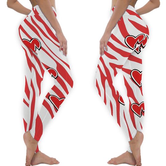 Discover HBK Zebra Heart White Leggings