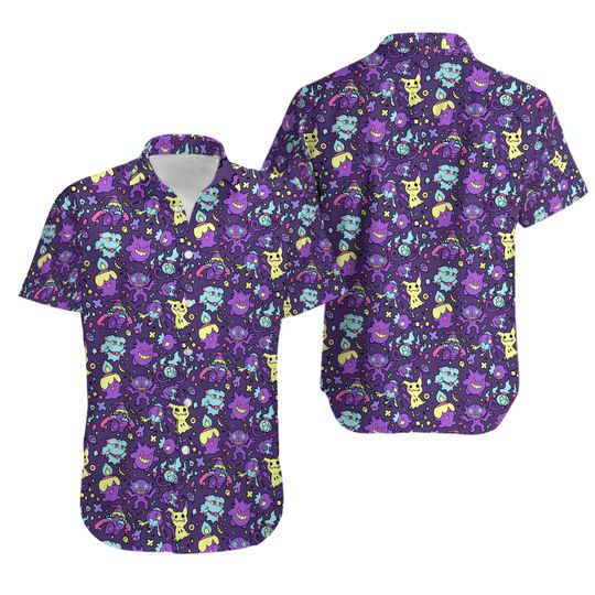 Discover Gengar PKM Hawaiian Shirt