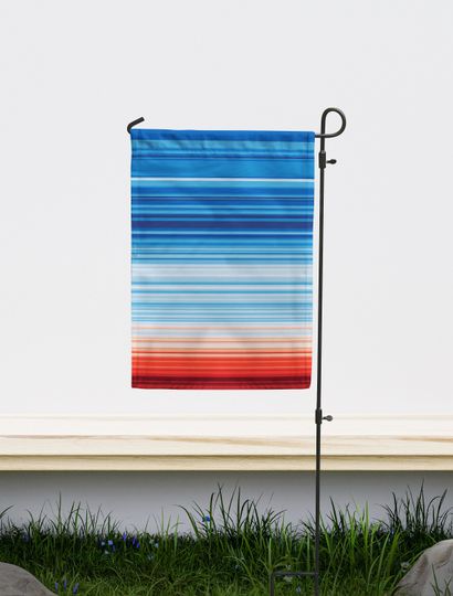 Discover Global Climate Warming Stripes Garden Flag
