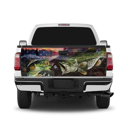 Discover Bass Fishing Tailgate Wrap Truck Bed Decal