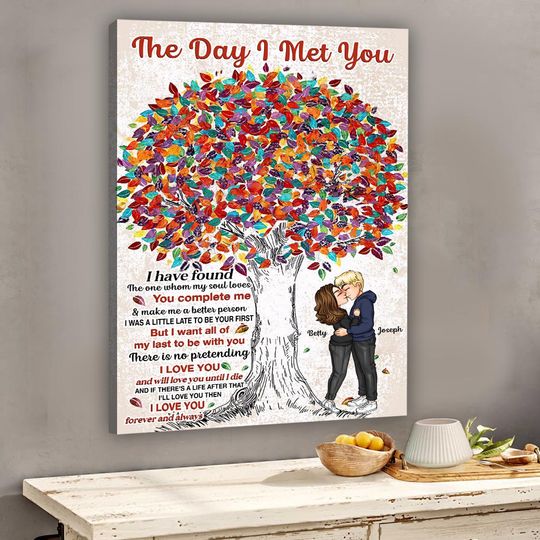 Discover The Day I Met You - Personalized Couple Canvas