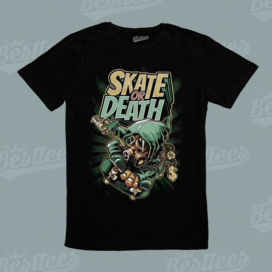 Discover UNISEX Kids Adults Graffiti Artist Mask Skating Skate Skateboard Skater T-Shirt