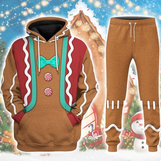 Discover Gingerbread Man Halloween Costumes Hoodie, Gingerbread Cosplay