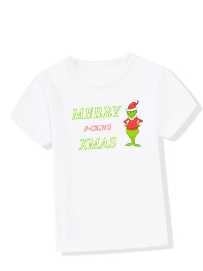 Discover Rude Christmas top, merry f*cking Xmas T-shirt, funny Xmas T-shirt