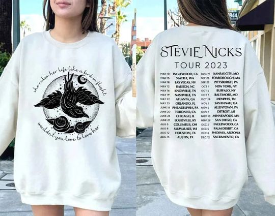 Discover Stevie Nicks Tour 2023 Shirt, Stevie Nicks Bird In Flight Rhiannon
