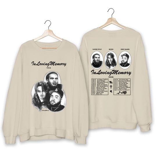Discover In Loving Memory Tour 2023 With Xavier Wulf, Bones & Eddy Baker Shirt