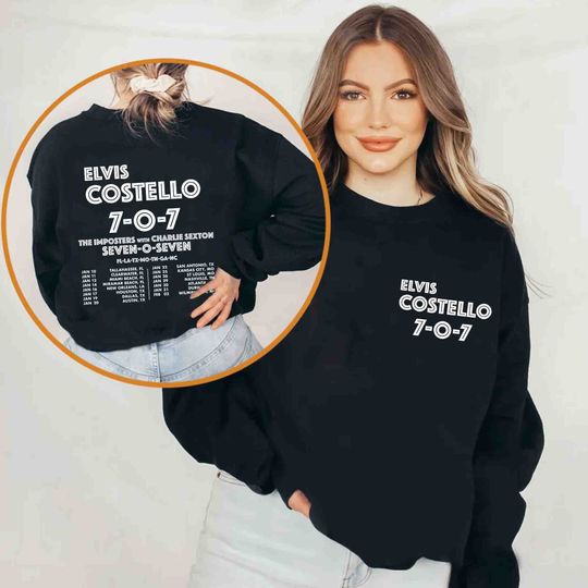 Discover Elvis Costello & The Imposters with Charlie Sexton 707 Tour 2024 Shirt