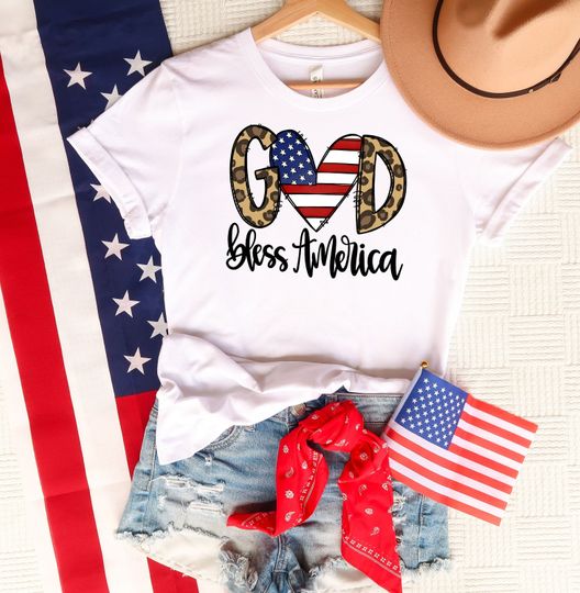 Discover God Bless America Shirt, 4th Of July Shirt, Independence Day Shirt