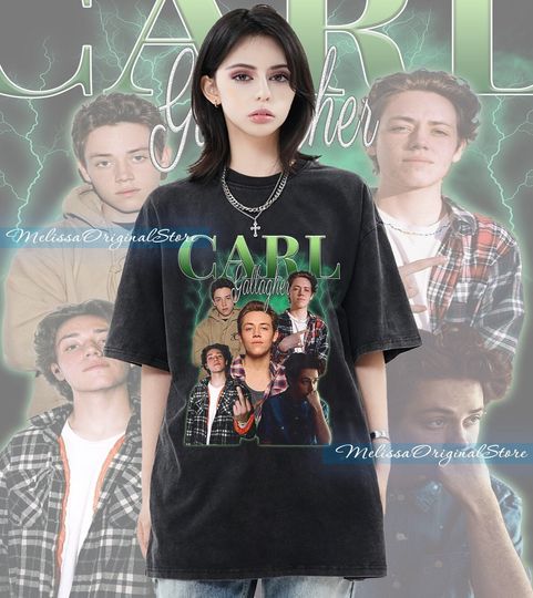 Discover Limited Edition Carl Gallagher Vintage Washed TShirt, Cast Tribute Graphic
