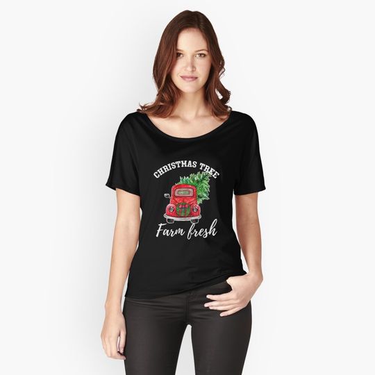 Discover Farm Fresh Christmas Trees Relaxed Fit T-Shirt