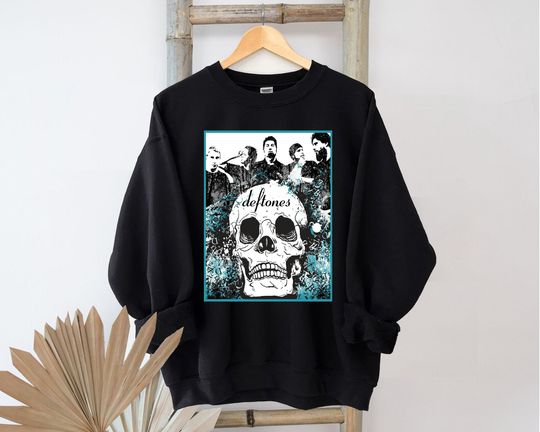Discover Vintage Deftone Skull Sweatshirt Heavy Metal Rock Band Sweatshirt