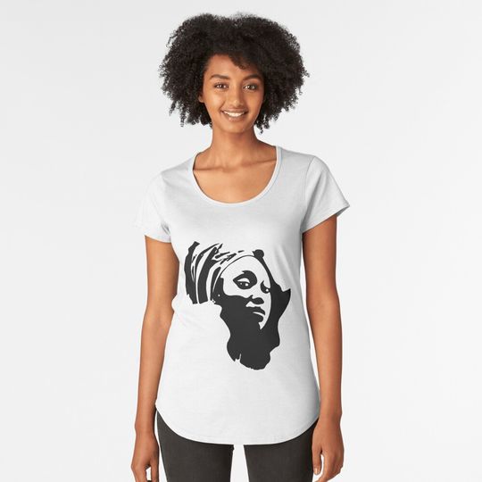 Discover Mama African Continent Melanin mom Premium Scoop T-Shirt