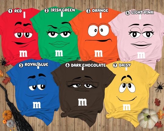Discover m and m faces halloween costume shirt, m m face matching shirt