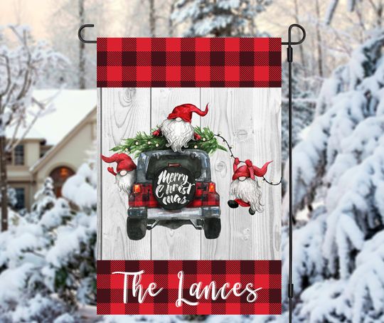 Discover Christmas Gnome Holiday Garden Flag