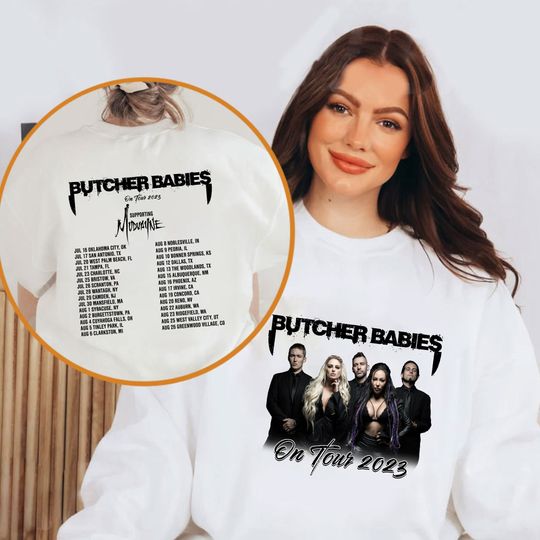 Discover Butcher Babies Concert 2023 Png, Butcher Babies Fan