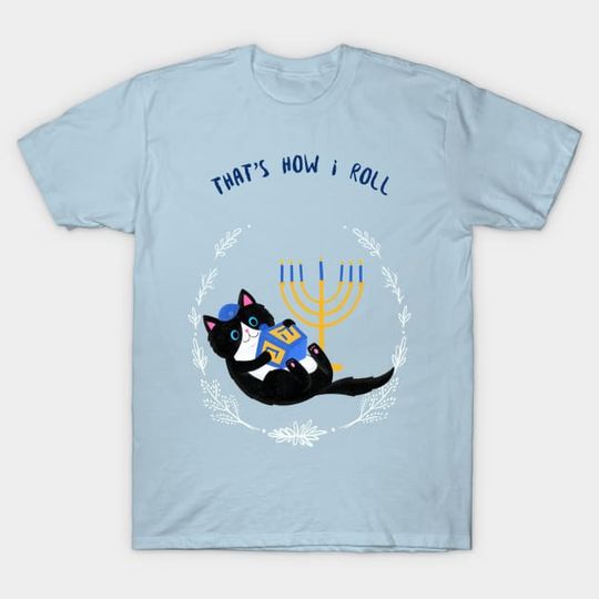 Discover Hanukkah Gift for Cat Lover - Happy Hanukkah Cat Gift - T-Shirt