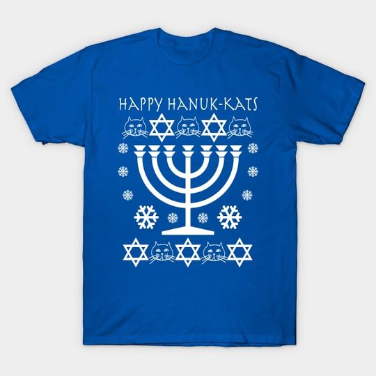 Discover Happy Hanuk-kats - Hanukkah - T-Shirt