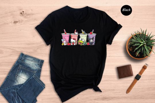 Discover Kawaii Kitty Bubble Tea Shirt, Bubble Tea Lover Gift, Funny Kitty Shirt