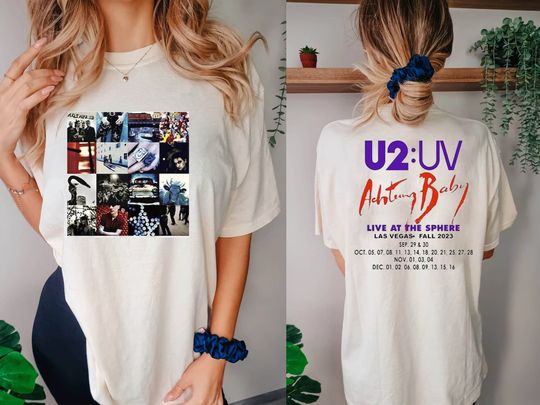 Discover Style Vintage U2 Achtung baby Zoo Tv Tour 92 Concert T-Shirt,