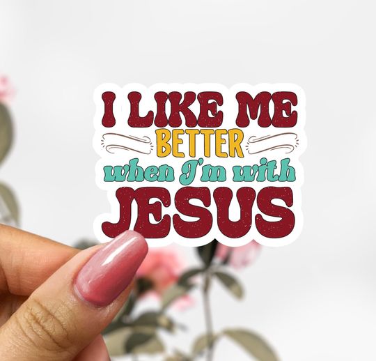Discover Like Me Better Jesus Sticker, Religious Jesus Sticker Decal