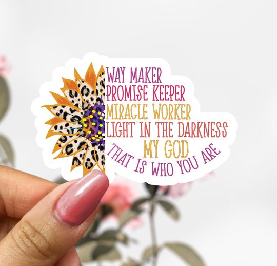Discover Way Maker God Sticker, Religious Sticker Decal