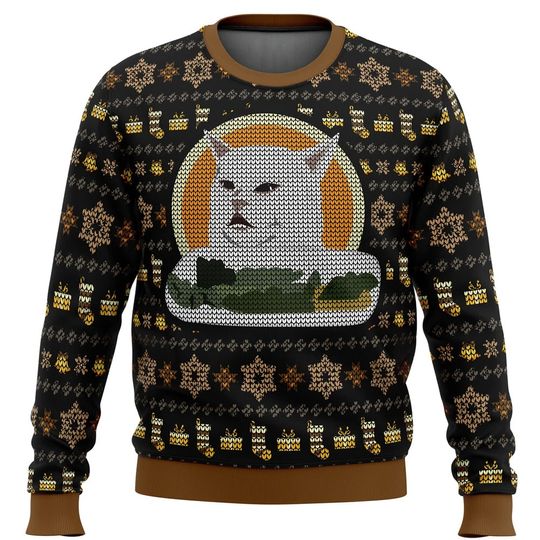 Discover Woman Yelling At Cat Meme Ugly Christmas 3D Sweater