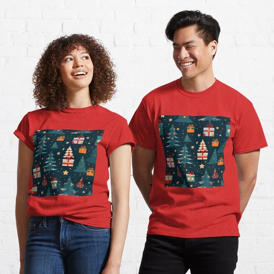 Discover christmas, pattern, santa claus, season, winter T-Shirt