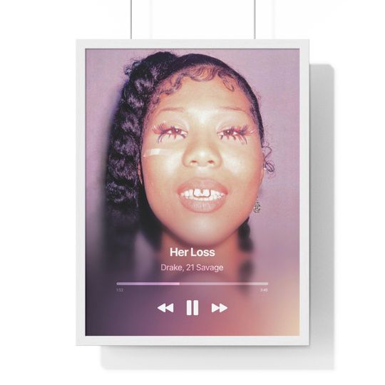 Discover Her Loss Drake 21 Savage Music Player Poster | Album Print | Music Poster