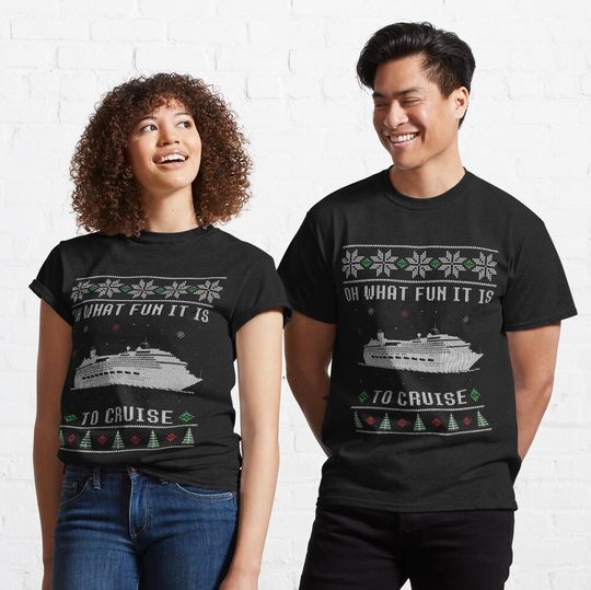 Discover Ugly Christmas Cruise Ship Vacation Classic T-Shirt