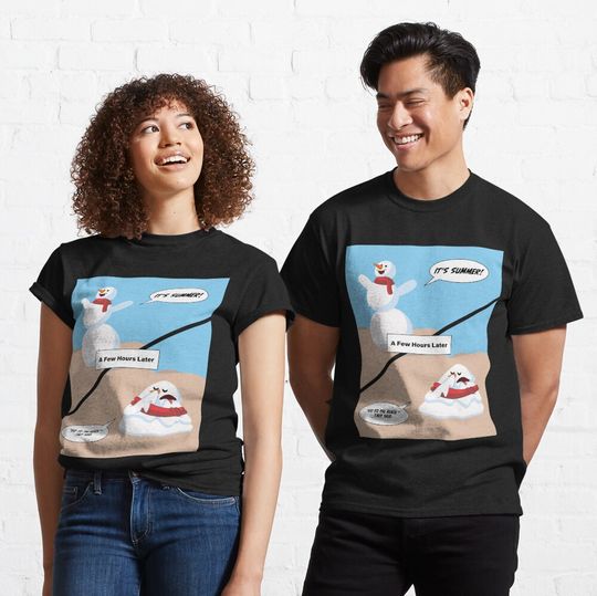 Discover Christmas in July Melting Snowman Classic T-Shirt
