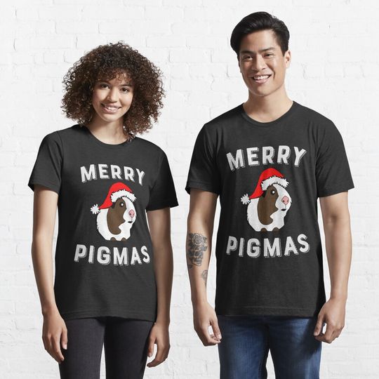 Discover Merry Pigmas, Cute and Funny Guinea Pig Christmas T-Shirt