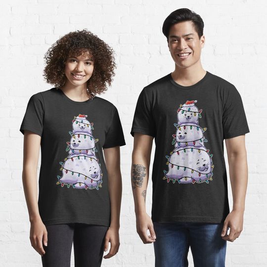 Discover Chonky Seal Snowman Christmas Lights Essential T-Shirt